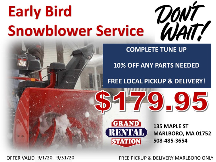 Monnick Supply - Early Bird Snowblower Service