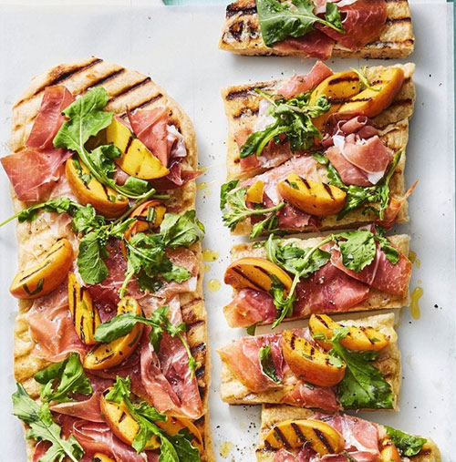 Monnick Supply - Grilled Peach and Prosciutto Flatbreads